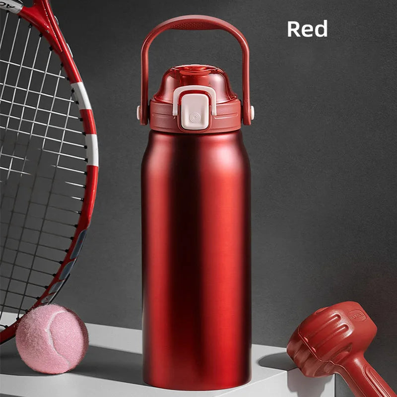 2L Tumbler Thermo Bottle Large Capacity With Straw Stainless Steel Thermal Water Bottle Cold and Hot Thermo Cup Vacuum Flask Gym