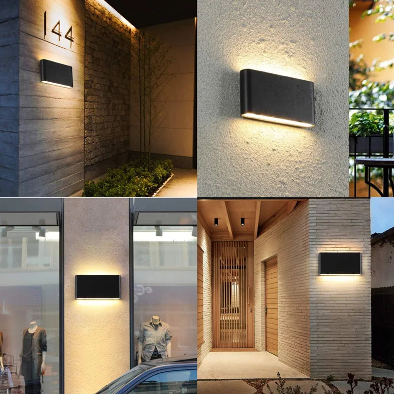 LED Wall Lamp Outdoor Waterproof IP65 Interior Wall Light 6W12W Porch Garden Lights Aluminum Bedroom Living Room Stairs Lighting