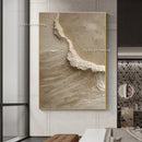 White Ocean Wave Textured Oil Painting Handmade Sea Beach Canvas Painting White Textured Abstract Ocean Wave Landscape Painting