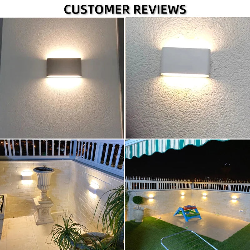 LED Wall Lamp Outdoor Waterproof IP65 Interior Wall Light 6W12W Porch Garden Lights Aluminum Bedroom Living Room Stairs Lighting