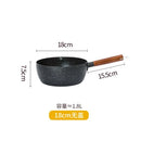 Japanese snow pan baby food small milk pot household non stick cooking noodle soup rice stewpot wood handle stewpan saucepot