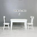 1 Set 1/12 Miniature Dollhouse Table & Chiar & Mini Doll Food Pretend Play Kitchen Furniture Accessories Toy