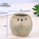 European Owl Animal Thumb Small Flower Pot Creative Succulent Plant Pot Personality Ceramic Crafts Office Home Decoration