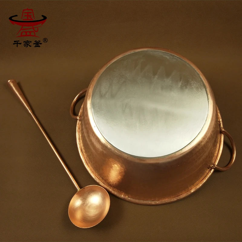 Large capacity red copper pot porridge jam soup special stew pan induction cooker big hot pot saucepan stewpan