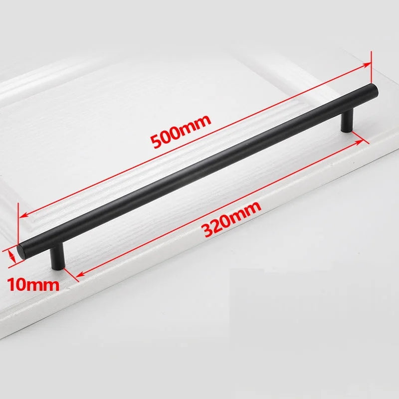 Black Golden Cupboard Handle Brushed Stainless Steel Kitchen Cabinet Door Knob Furniture Drawer Pull  Hardware Pulls  Bar Handle