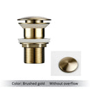 Pop Up Drain Button Bathroom Sink Plug Drainer Siphon Waste Stopper Wash Basin Faucet Accessory Washbasin Pipe Black Gold Rose