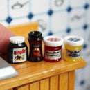 1/12 Scale Miniature Dollhouse Kitchen Seasoning Mini Jam Canned Fruit Food for BJD OB11 Doll Toy for Girl