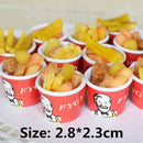 2PCS 1:6 Miniature Dollhouse Bowl Rice Mini Chinese Cuisine Pretend Food for 1/6 Blyth BJD Doll Kitchen Decor Accessories Toys