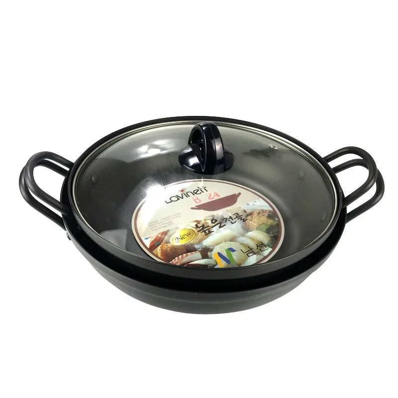 Thickened aluminum non stick hot pot noodle soup rice stew pan Korean household multi-functional gas stove stewpan saucepot
