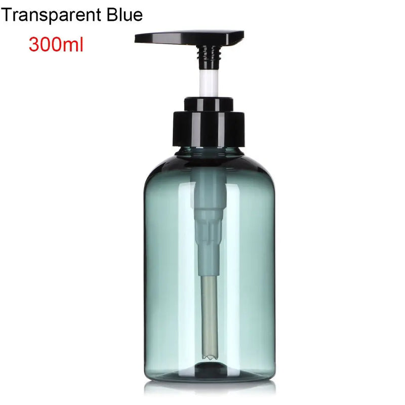 300/500ml Refillable Clear Empty Bottle Soap Liquid Shower Gel Shampoo Dispenser Bottles with Press Pump Lotion Bottle Reusable