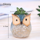 European Owl Animal Thumb Small Flower Pot Creative Succulent Plant Pot Personality Ceramic Crafts Office Home Decoration