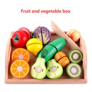 12 styles Wooden  simulation kitchen series Set cut fruits and vegetables dessert children's educational play house toys