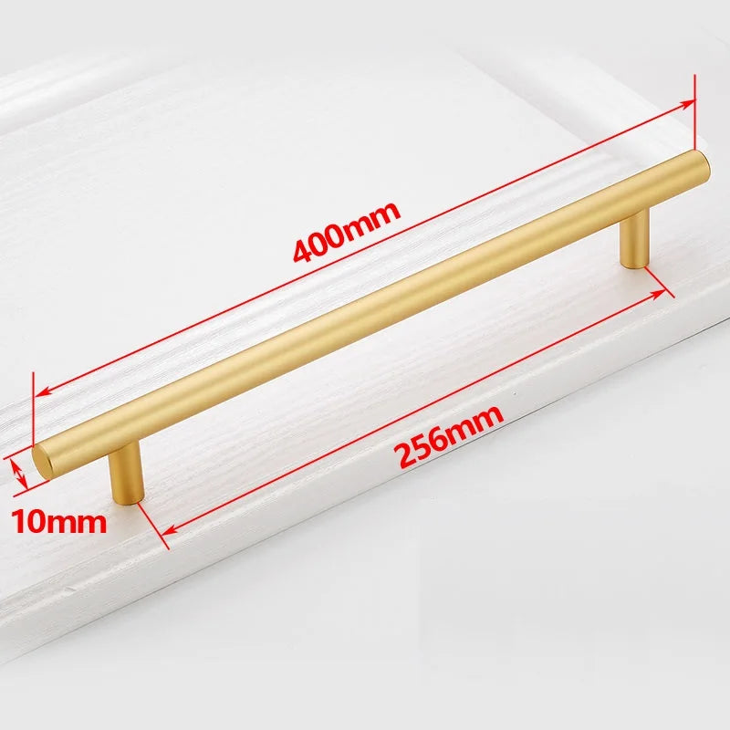 Black Golden Cupboard Handle Brushed Stainless Steel Kitchen Cabinet Door Knob Furniture Drawer Pull  Hardware Pulls  Bar Handle