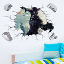 3D  Avengers Black Panther wall stickers  living room bedroom wall decoration Marvel movie poster wall stickers for kids rooms