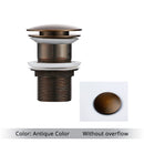 Pop Up Drain Button Bathroom Sink Plug Drainer Siphon Waste Stopper Wash Basin Faucet Accessory Washbasin Pipe Black Gold Rose