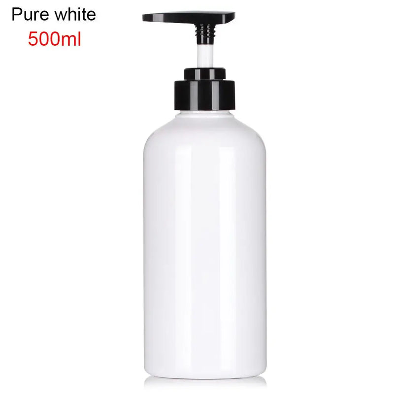 300/500ml Refillable Clear Empty Bottle Soap Liquid Shower Gel Shampoo Dispenser Bottles with Press Pump Lotion Bottle Reusable