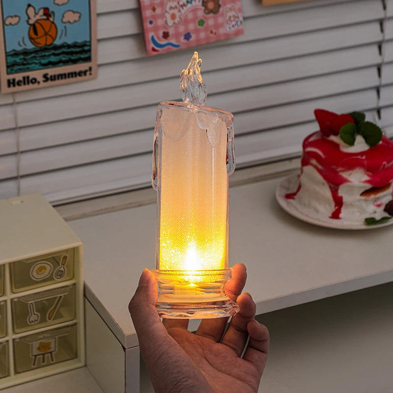 Flickering Flameless Battery Power LED Candles Tealight Night Lights Lamp for Wedding Birthday Party Valentine's Day Home Decor