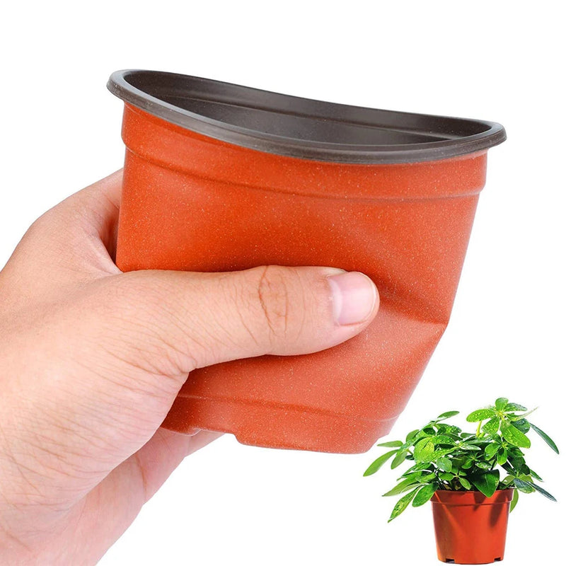 100Pcs Flowerpot Plastic Grow Box Fall Resistant Tray For Home Garden Plants Nursery Cup Transplant Flower Plant Pots