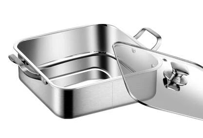 304 stainless steel thickened two-flavor hot pot household electromagnetic stove large capacity soup stewpan pan chafing dish