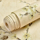 3D American Retro Non-woven Self-adhesive Wallpaper Rustic Vine Flower Wall Papers Thickening Peel and Stick Wall Stickers