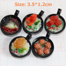 2PCS 1:6 Miniature Dollhouse Bowl Rice Mini Chinese Cuisine Pretend Food for 1/6 Blyth BJD Doll Kitchen Decor Accessories Toys