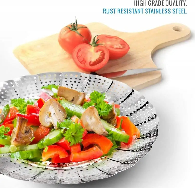 Folding Dish Lotus Steam Stainless Steel Food Steamer Basket Mesh Vegetable Cooker Steamer Expandable Pannen Kitchen Tool