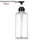 300/500ml Refillable Clear Empty Bottle Soap Liquid Shower Gel Shampoo Dispenser Bottles with Press Pump Lotion Bottle Reusable