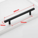 Furniture Handles Wardrobe Door Pull Stainless Steel Drawer Handle T Bar Straight Kitchen Long Cabinet Closet Knob Black Silver