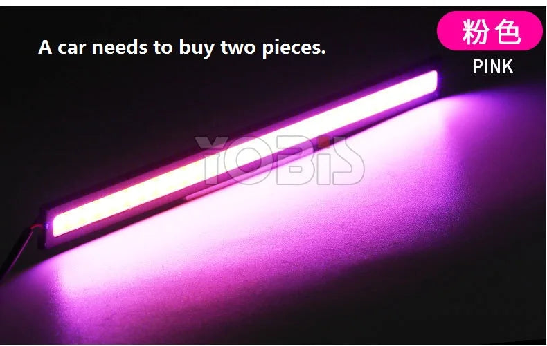 17cm Universal Daytime Running Light COB DRL LED Car Lamp External Lights Auto Waterproof Car Styling Led DRL Lamp 12V Day Light