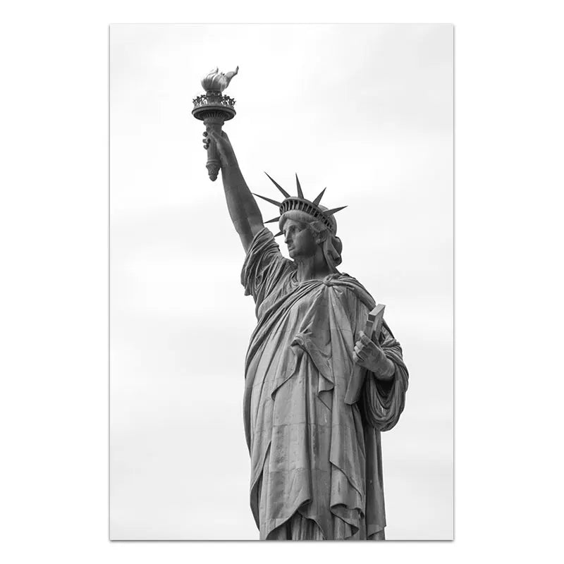 New York City Canvas Prints Statue of Liberty Posters and Prints Black and White Wall Art Pictures Living Room Decoration Poster