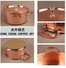 Pure Copper Compound Bottom Small Soup Rice Pot Electromagnetic Gas Thickened Hot Pot Boiled Jam Single Pot Stewpan Sauce Pan