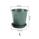 2Pcs Green Plant Flowerpot Rose Breathable Plastic Succulent Flower Pot Tray Potted Culture Nursing Outdoor Garden Container