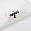 Kitchen Cabinet Pulls Furniture Drawer Handles Stainless Steel T Bar Straight Wardrobe Door Knobs Black Silver Cupboard Handle