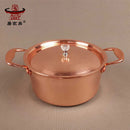 Pure Copper Compound Bottom Small Soup Rice Pot Electromagnetic Gas Thickened Hot Pot Boiled Jam Single Pot Stewpan Sauce Pan