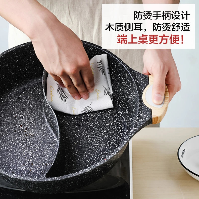 Chinese Yuanyang pot hot household electromagnetic stove cooker soup stewpan two-flavor chafing dish chafingdish