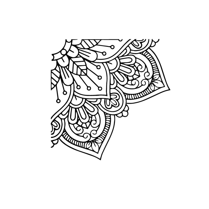 Square Mandala Wall Sticker Vinyl Decals For Living Rooms Decoration Yoga Decal Creative Stickers Home Bedroom Decor Decal1