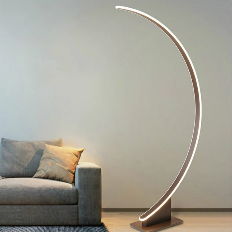 Modern Arc Shape Floor Lamp for living room Bedroom Study Room Led Dimmable Remote Control Standing  Indoor Decor Lighting
