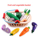 12 styles Wooden  simulation kitchen series Set cut fruits and vegetables dessert children's educational play house toys