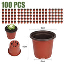 100Pcs Flowerpot Plastic Grow Box Fall Resistant Tray For Home Garden Plants Nursery Cup Transplant Flower Plant Pots