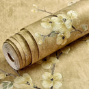 3D American Retro Non-woven Self-adhesive Wallpaper Rustic Vine Flower Wall Papers Thickening Peel and Stick Wall Stickers