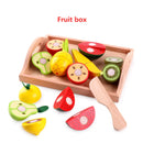 12 styles Wooden  simulation kitchen series Set cut fruits and vegetables dessert children's educational play house toys