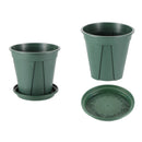 2Pcs Green Plant Flowerpot Rose Breathable Plastic Succulent Flower Pot Tray Potted Culture Nursing Outdoor Garden Container