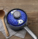 Cherry blossom ceramic baby auxiliary pot ceramic small dairy pot household single handle casserole non-stick soup stewpan