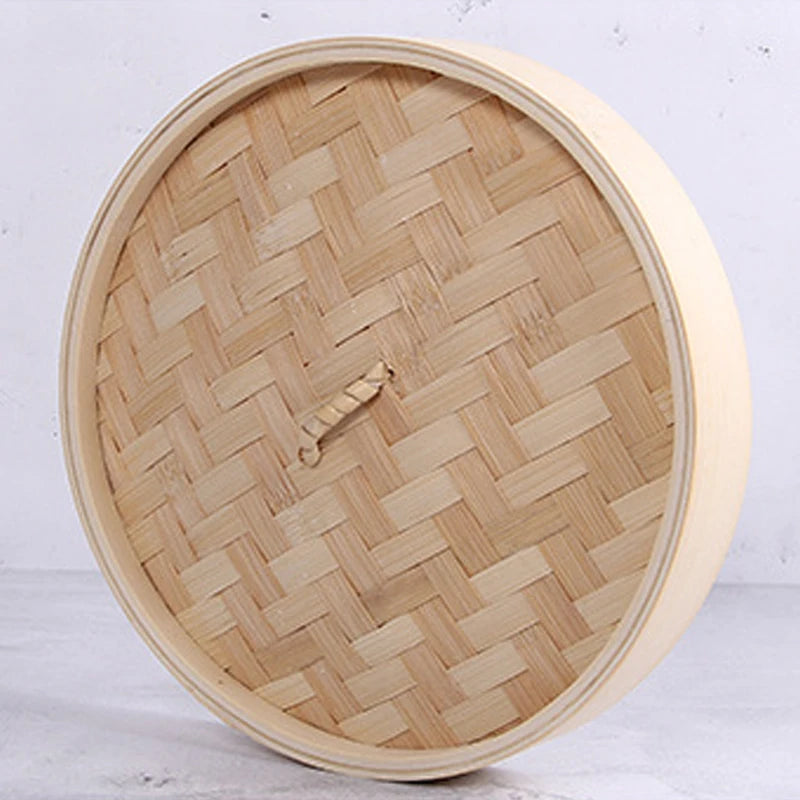 15/18/21cm Chinese Dumplings Bamboo Steamer Cooker With Lid Dimsum Steamer Fish Rice Vegetable Basket Kitchen Cooking Tools