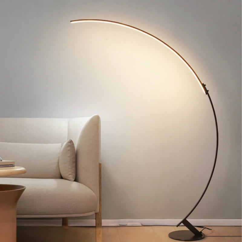 Modern Arc Shape Floor Lamp for living room Bedroom Study Room Led Dimmable Remote Control Standing  Indoor Decor Lighting