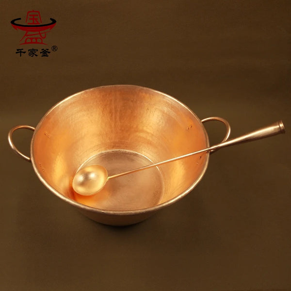 Large capacity red copper pot porridge jam soup special stew pan induction cooker big hot pot saucepan stewpan