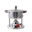 304 stainless steel self-service one person small hot pot gas alcohol stove chafing dish chafingdish soup stewpan
