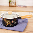 Enamel thickened soup pot retro nostalgic classic gold depicting anti scalding handle pan anti overflow type household stewpan