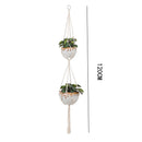 Macrame Plant Hanger Baskets Flower Pots Holder Balcony Wall Hanging Planter Decor Knotted Lifting Rope Home Garden Supplies