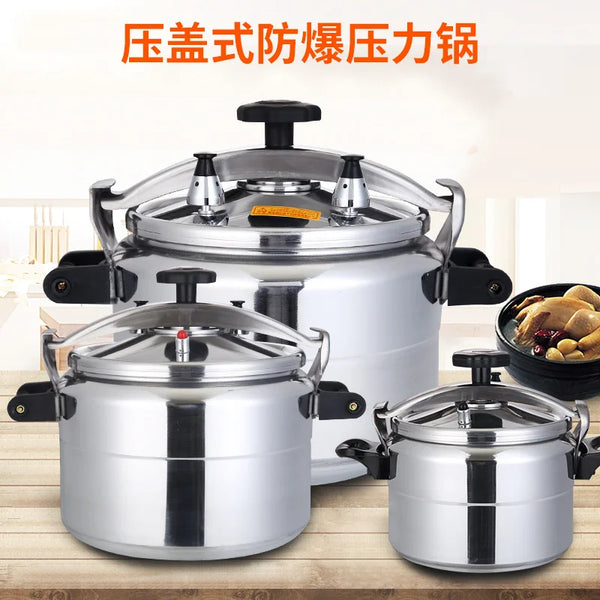 Explosion proof pressure cooker aluminium alloy household commercial electromagnetic furnace gas large press pot stewpan 3-80L